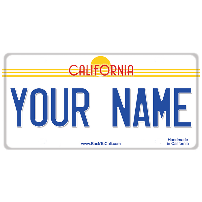 CUSTOM CAR-SIZE LICENSE PLATE - CLASSIC WHITE