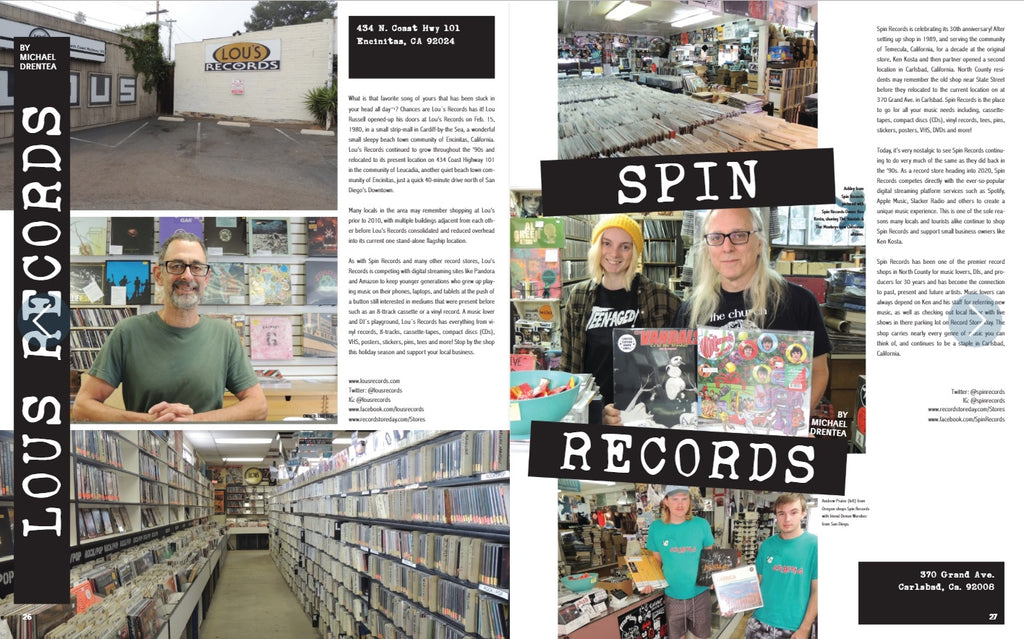 Lou's Records and Spin Records serving North County's Vinyl Needs