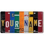 CUSTOM CAR-SIZE WOODEN LICENSE PLATE CLASSIC COLLAGE