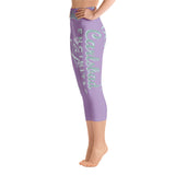 Yoga Capri Purple Leggings