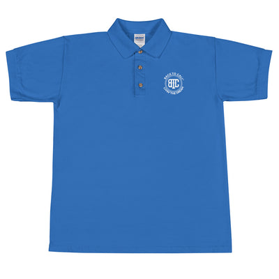 Back To Cali Livin The Dream Circle Embroidered Polo Shirt