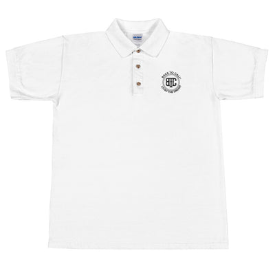 Back To Cali Livin The Dream Circle Embroidered Polo Shirt