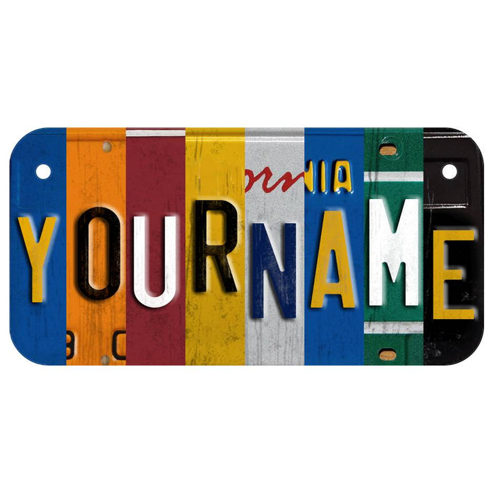 CUSTOM BIKE-SIZE WOODEN LICENSE PLATE Classic Collage